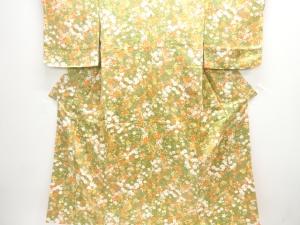 草花模様小紋着物